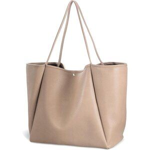 Hoxis Women Skin PU+Polyester Weekender Oversize Vegan Leather Tote Handbag